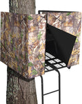 Hunting Tree Stand Blinds-Treestand Camo Blind Cover- Hunting Camouflage Ground Blinds with Zipper for Hunting Deer, Turkey (Frames Not Included)