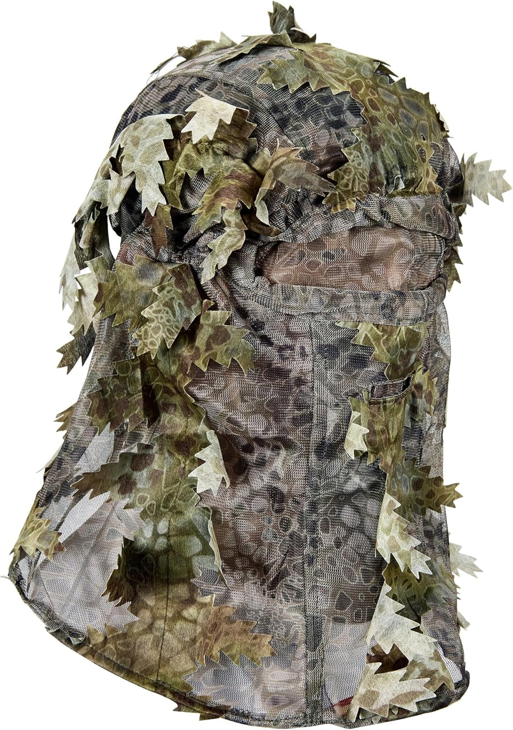 Hunting Camo Mask Full Face Covering, Ghillie Camouflage 3D Leafy Headwear Breathable Adjustable