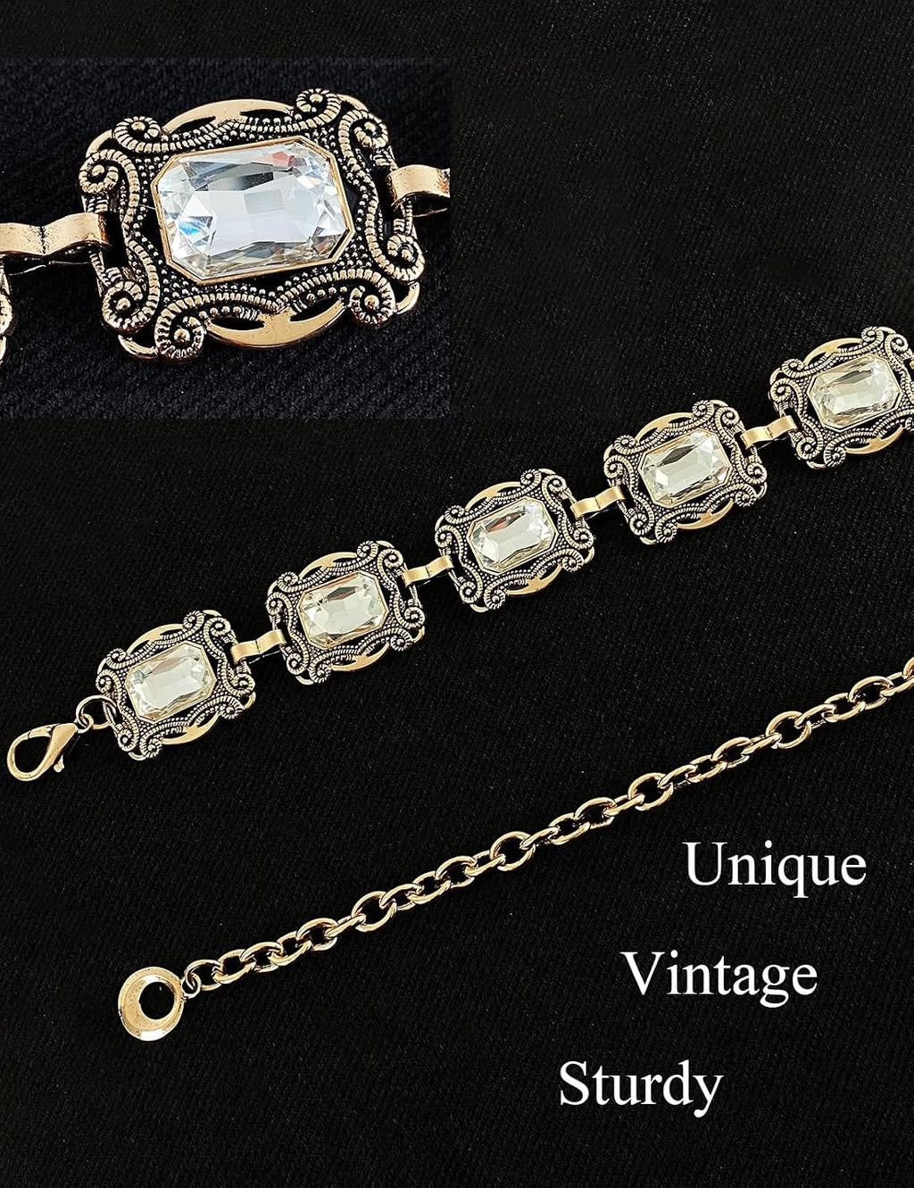 Western Metal Concho Belt for Women Cowgirl Chain Belts for Dresses Jeans Country Concert Outfit