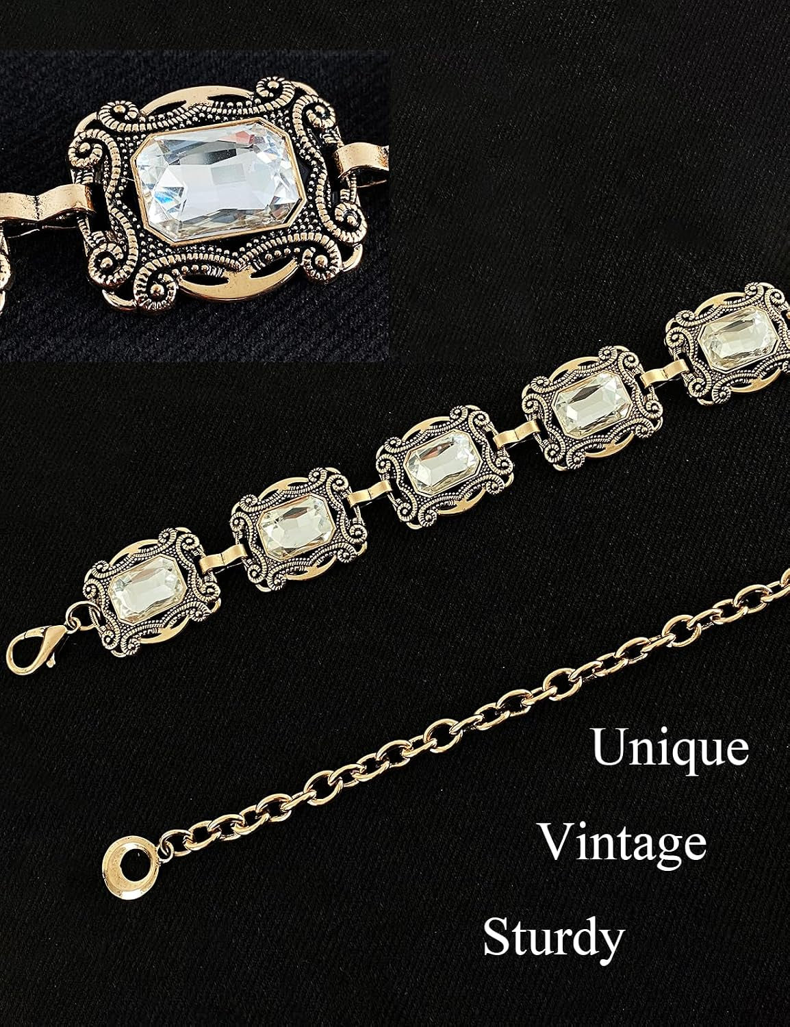 Western Metal Concho Belt for Women Cowgirl Chain Belts for Dresses Jeans Country Concert Outfit