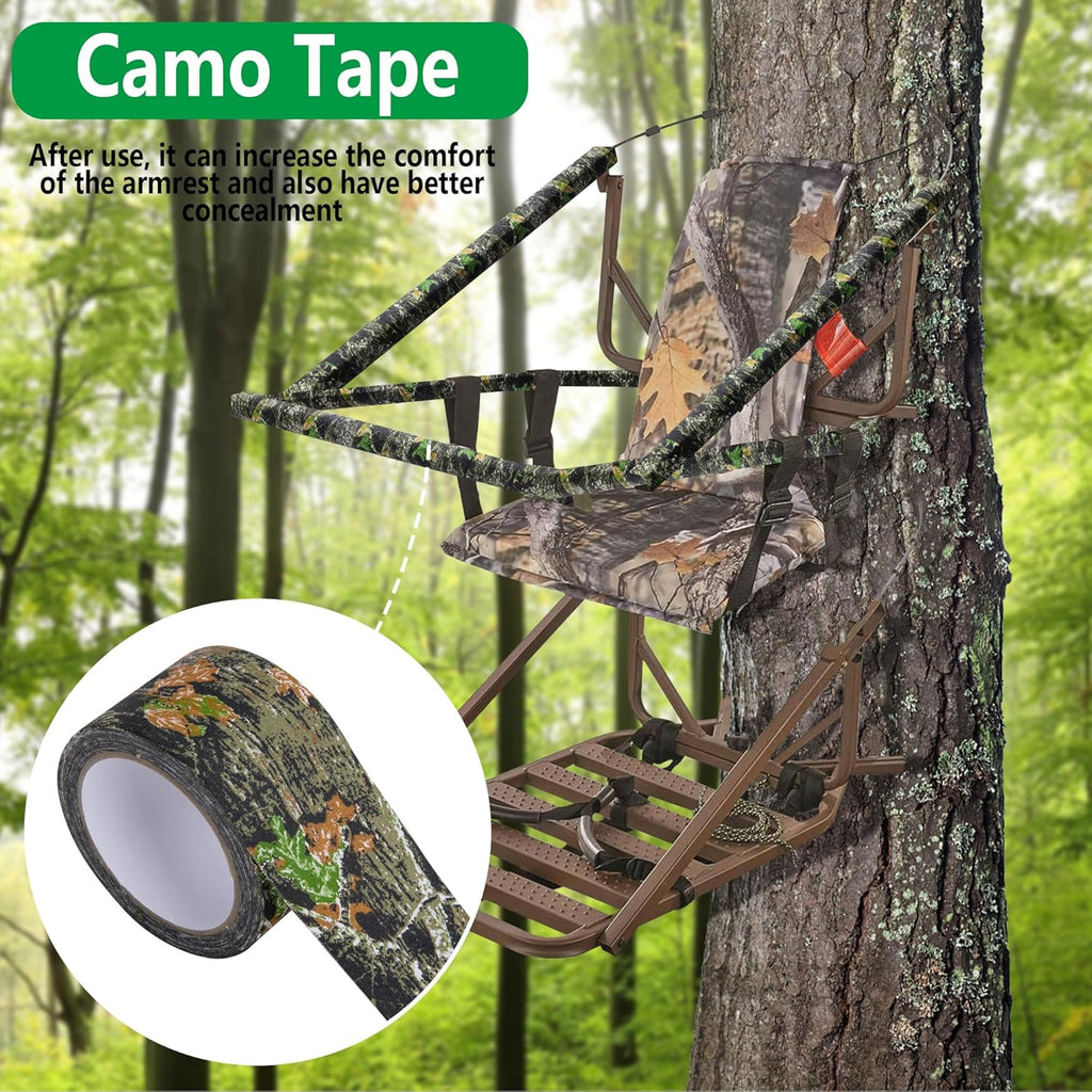 10.9 Yard Camo Stealth Silencing Tape- Hunting Camouflage Silencing Tape Wrap- Hunting Strong Adhesive Tape Bandage for Outdoor Hunting Camping Gear