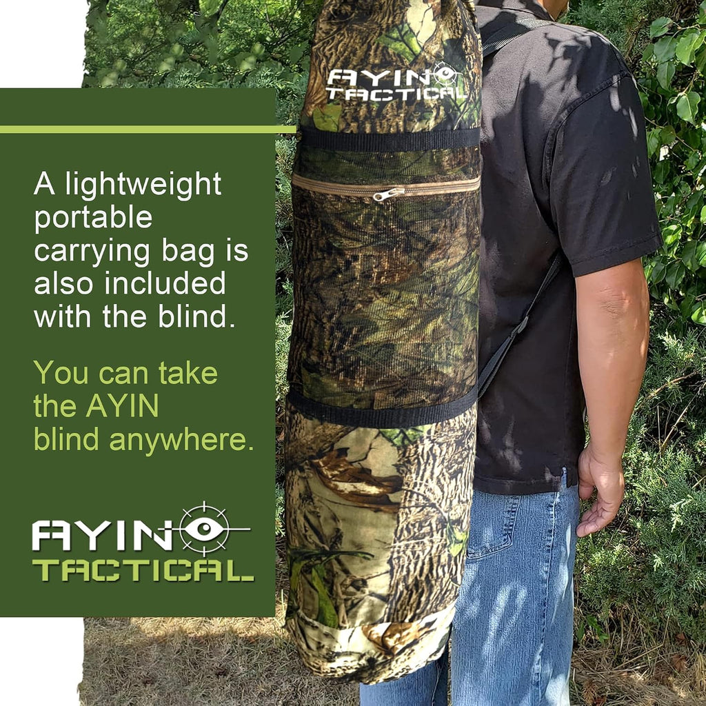 See Trough Pop up Hunting Blind, See Thru Ground Blind - Essential Hunting Tent for Deer, Portable and Easy Setup, Ideal Hunting Essentials, Durable and Concealed Ground Blind