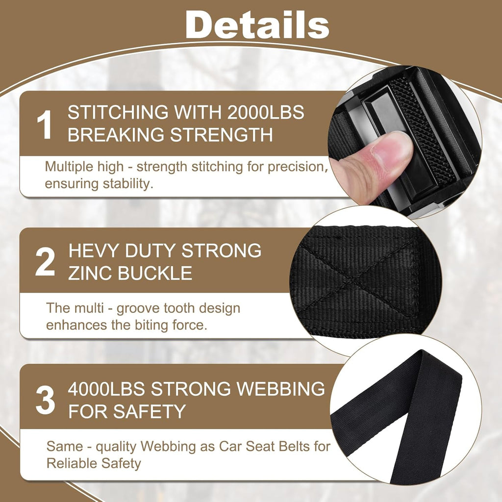Tree Strap Hunting, Hunting Safety Harness Tree Strap, Tree Stand Safety Strap, Make Hunting Safer and Easier