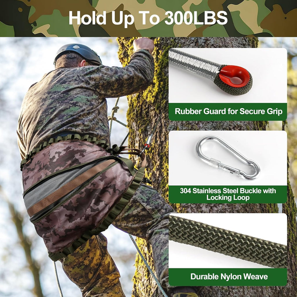Hunting Saddle,Hammock Saddle Hunting,Comfortable Saddle Hunting System,Hammock Hunting Saddle,Lightweight Padded Seat Includes Adjustable Bridge, Essential Tree Stand Accessories