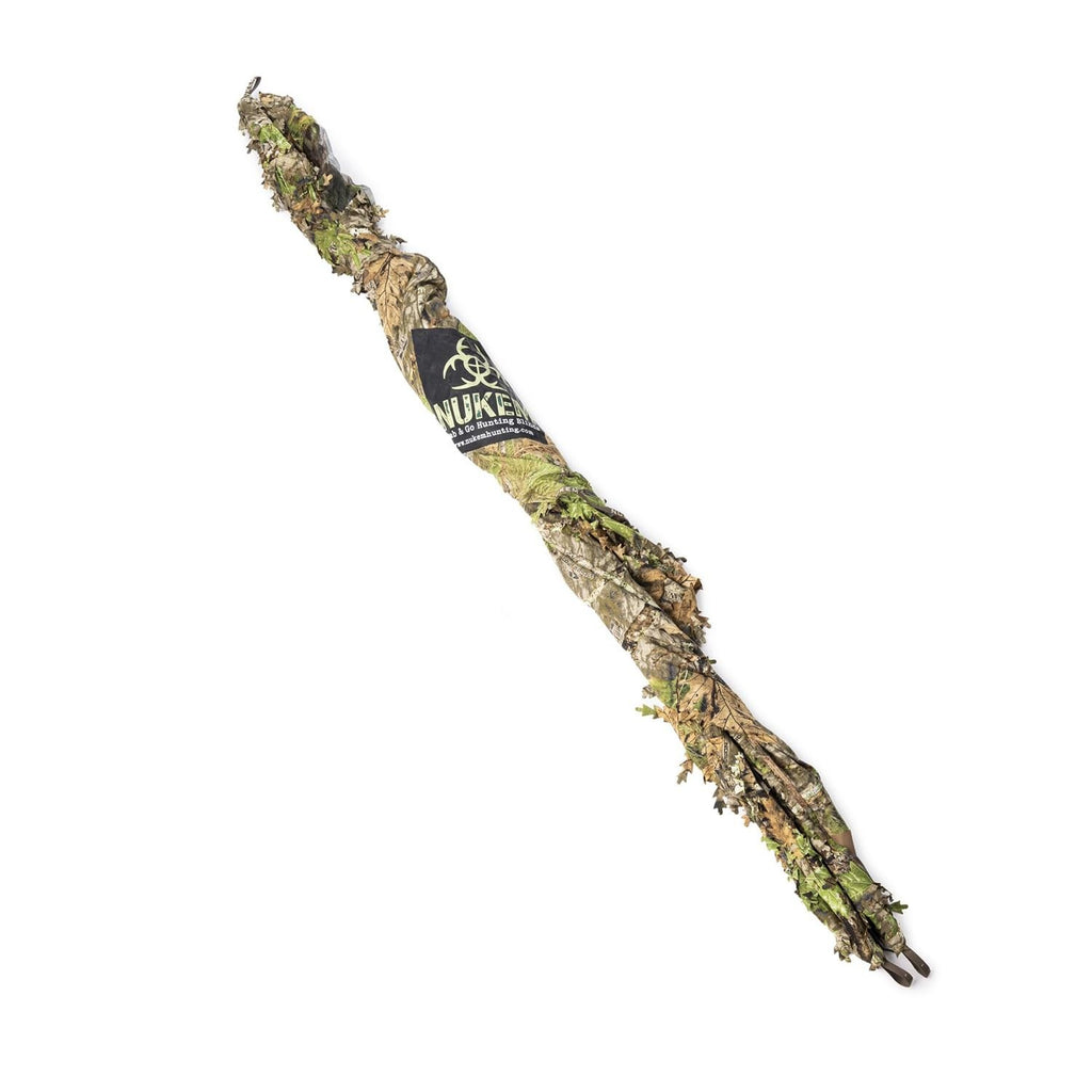 Nukem Grab Go XL Ground Blind Mossy Oak 3D Leafy Adjustable 2 Person Hunting ...