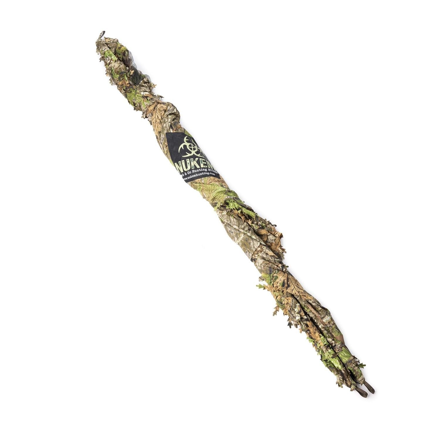 Nukem Grab Go XL Ground Blind Mossy Oak 3D Leafy Adjustable 2 Person Hunting ...