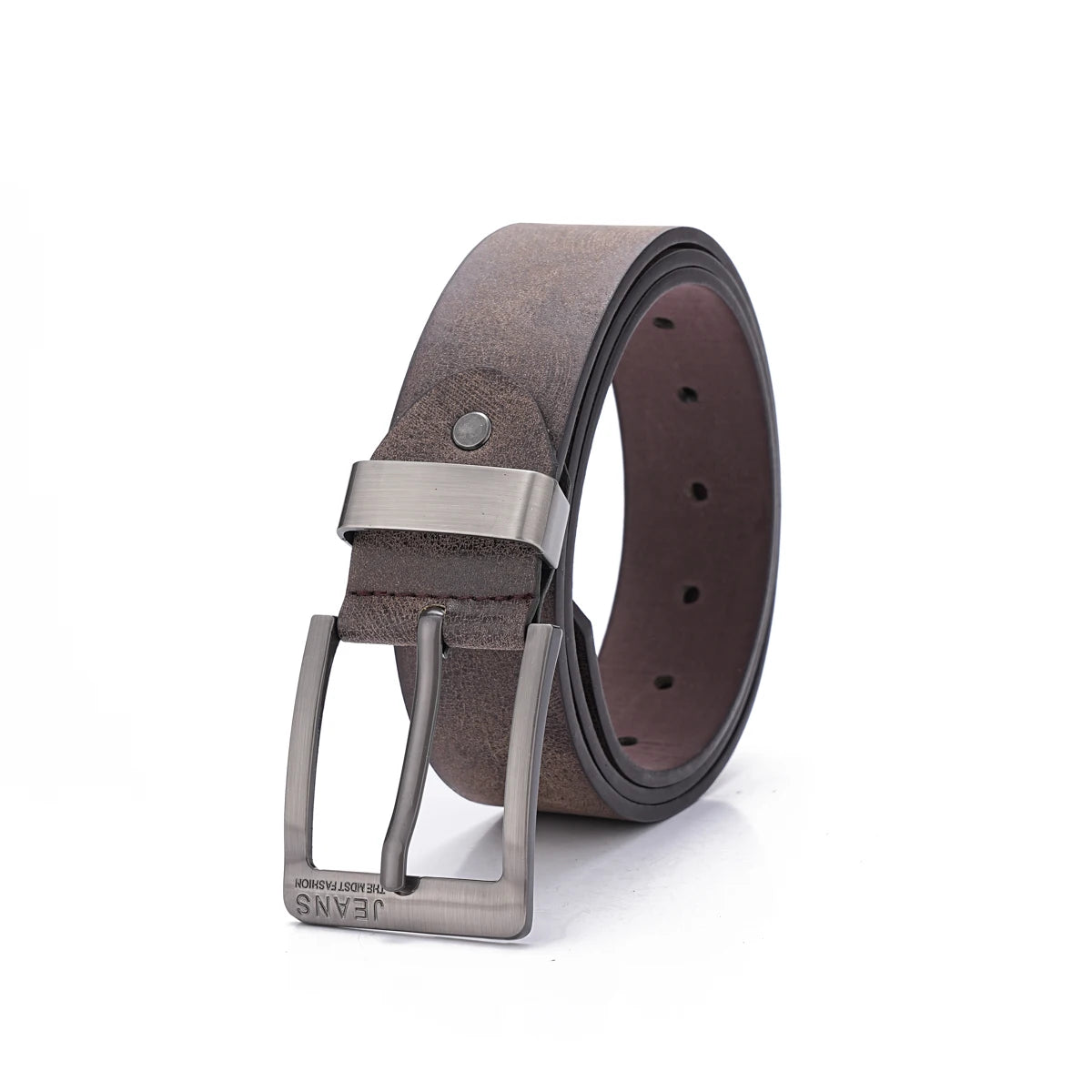 A Men'S and Women'S Casual Retro Belt Western Style! PU Leather Belt with Metal Buckle, Suitable for Daily Work Wear
