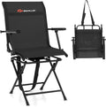 Hunting Chair, 360° Swivel Folding Hunting Blind Chair with Carrying Strap, 330LBS Capacity, Portable Deer Hunting Stool, Silent Ground Dove Hunting Chair, No Assembly