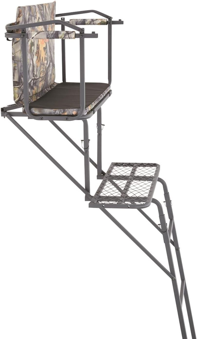 16.5' 2-Man Ladder Tree Stand for Hunting Elevated Climbing Seat Hunting Gear Equipment Accessories