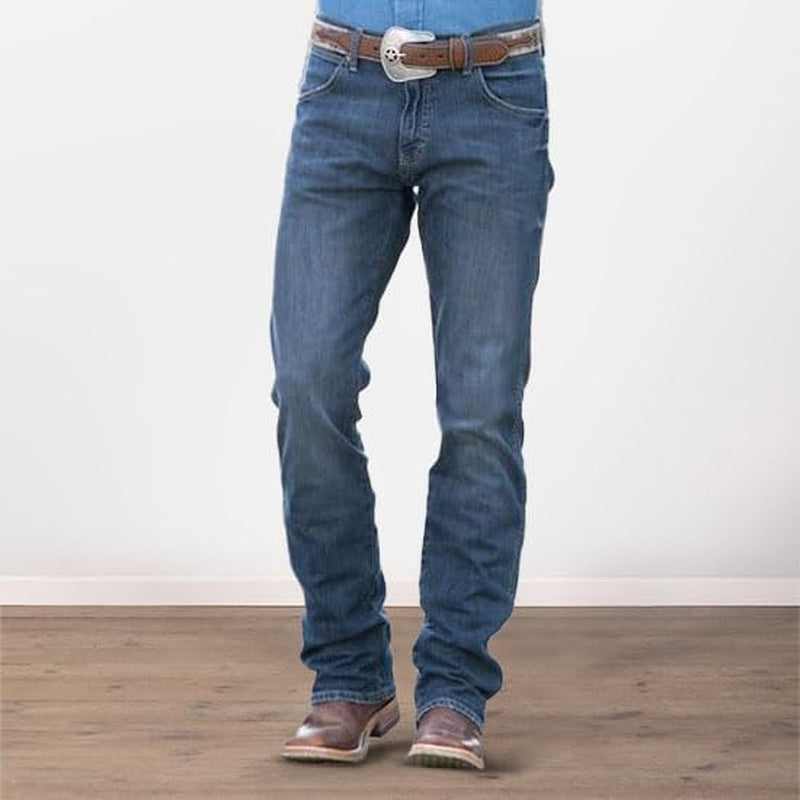 Mens Retro Slim Fit Straight Leg Jean