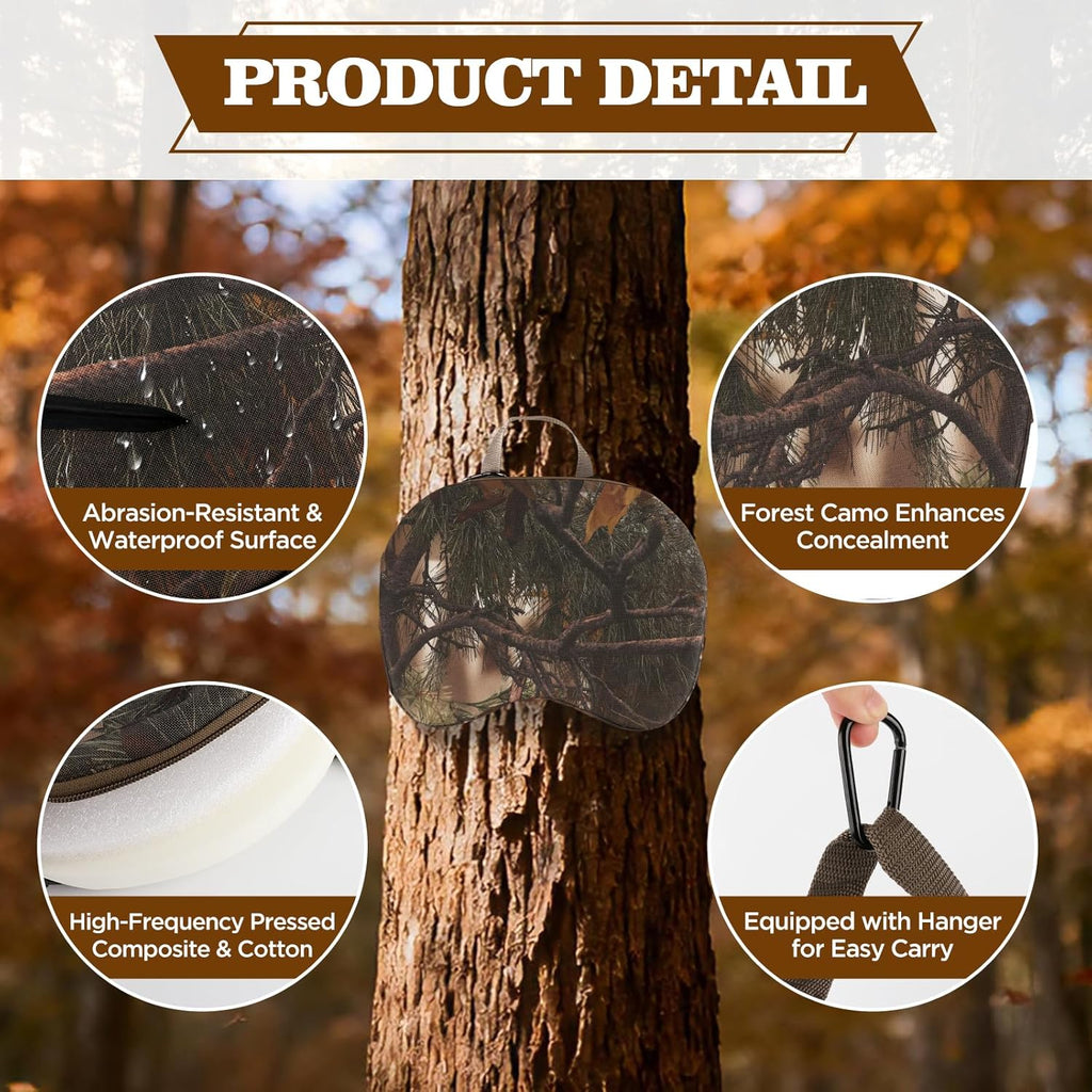 Saddle Hunting Knee Pads,Portable Hunting Seat Cushion,Tree Saddle Hunting Seat Pad Accessories Kit,Lightweight Outdoor Cushion for Hunting,Camping,Stadium,Fishing