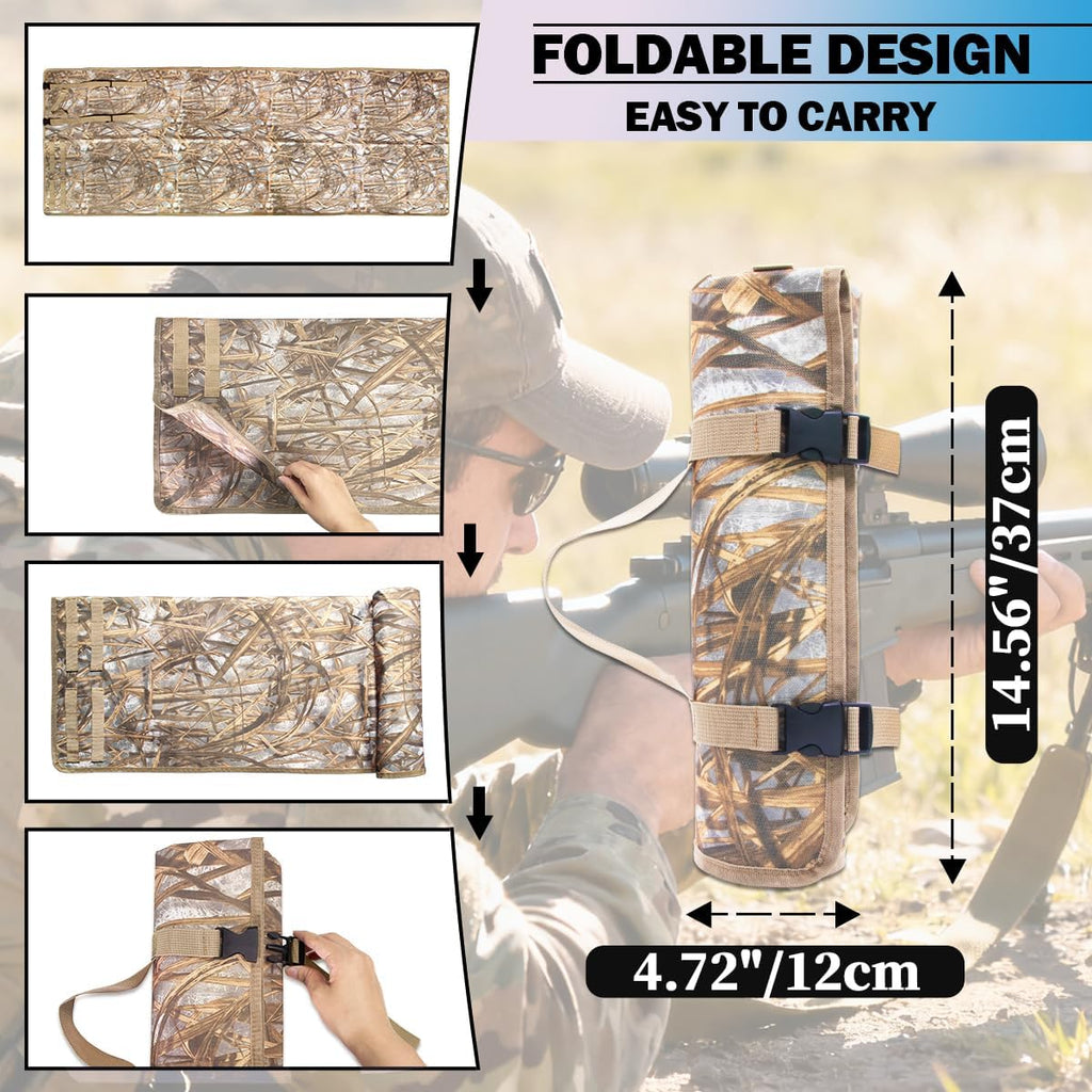 Roll-Up Shooting Mat, Tactical Shooter Mat for Range Rifle Hunting, Non-Slip Durable Shooting Rest Hunting Accessories,Hunting Mats for Shooters