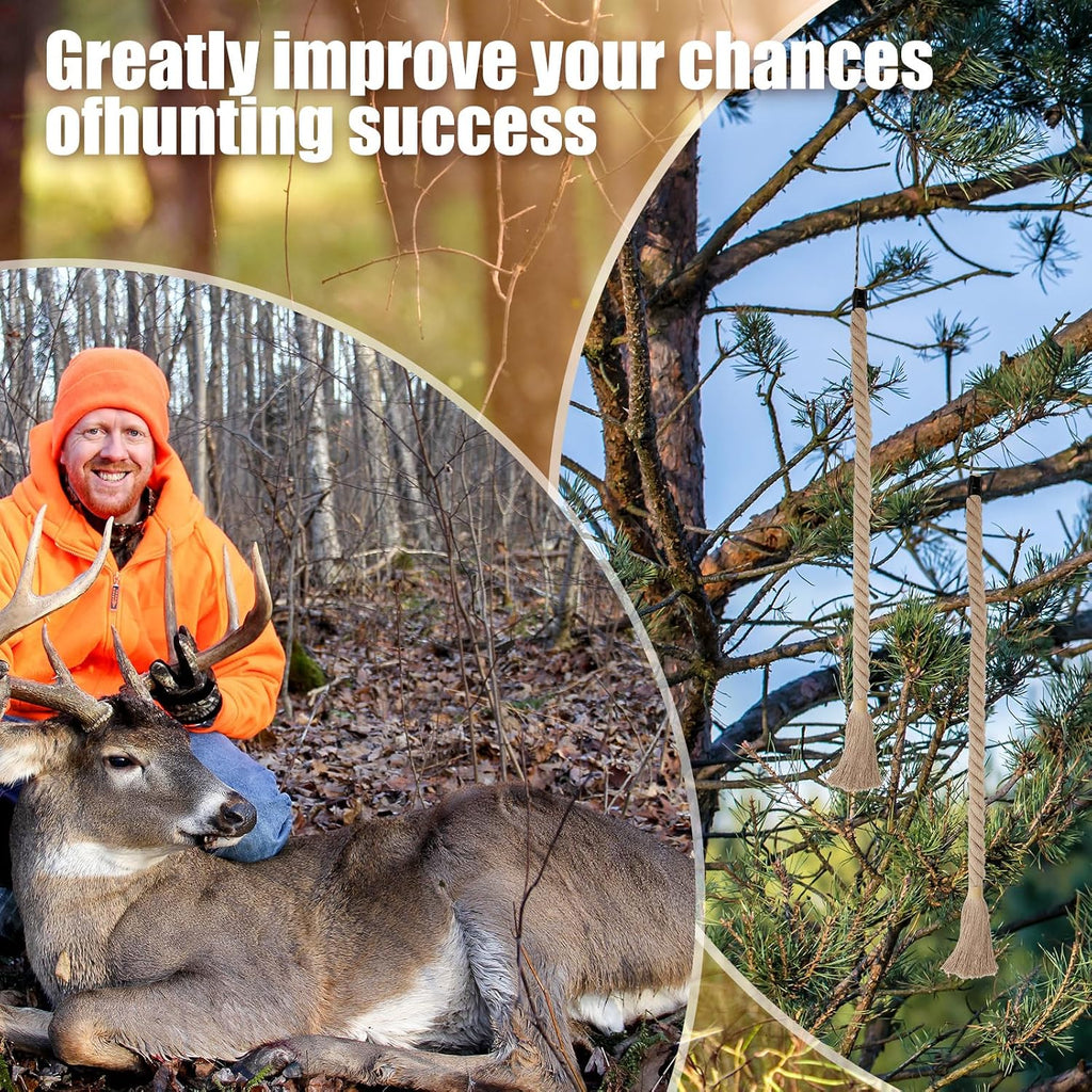 Hemp Scrape Rope 30 Inch Hemp Rope for Deer Hunting Mock Scrape System Rigid Deer Hunting Accessories for Hunter Gifts