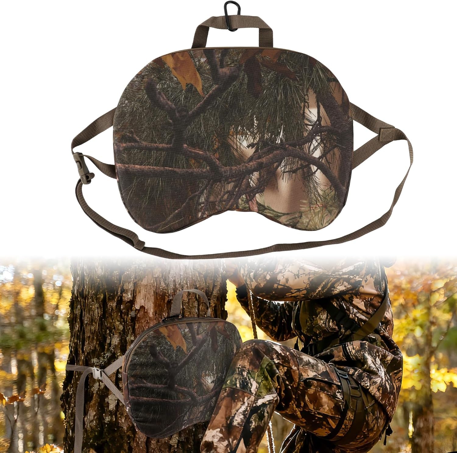 Saddle Hunting Knee Pads,Portable Hunting Seat Cushion,Tree Saddle Hunting Seat Pad Accessories Kit,Lightweight Outdoor Cushion for Hunting,Camping,Stadium,Fishing