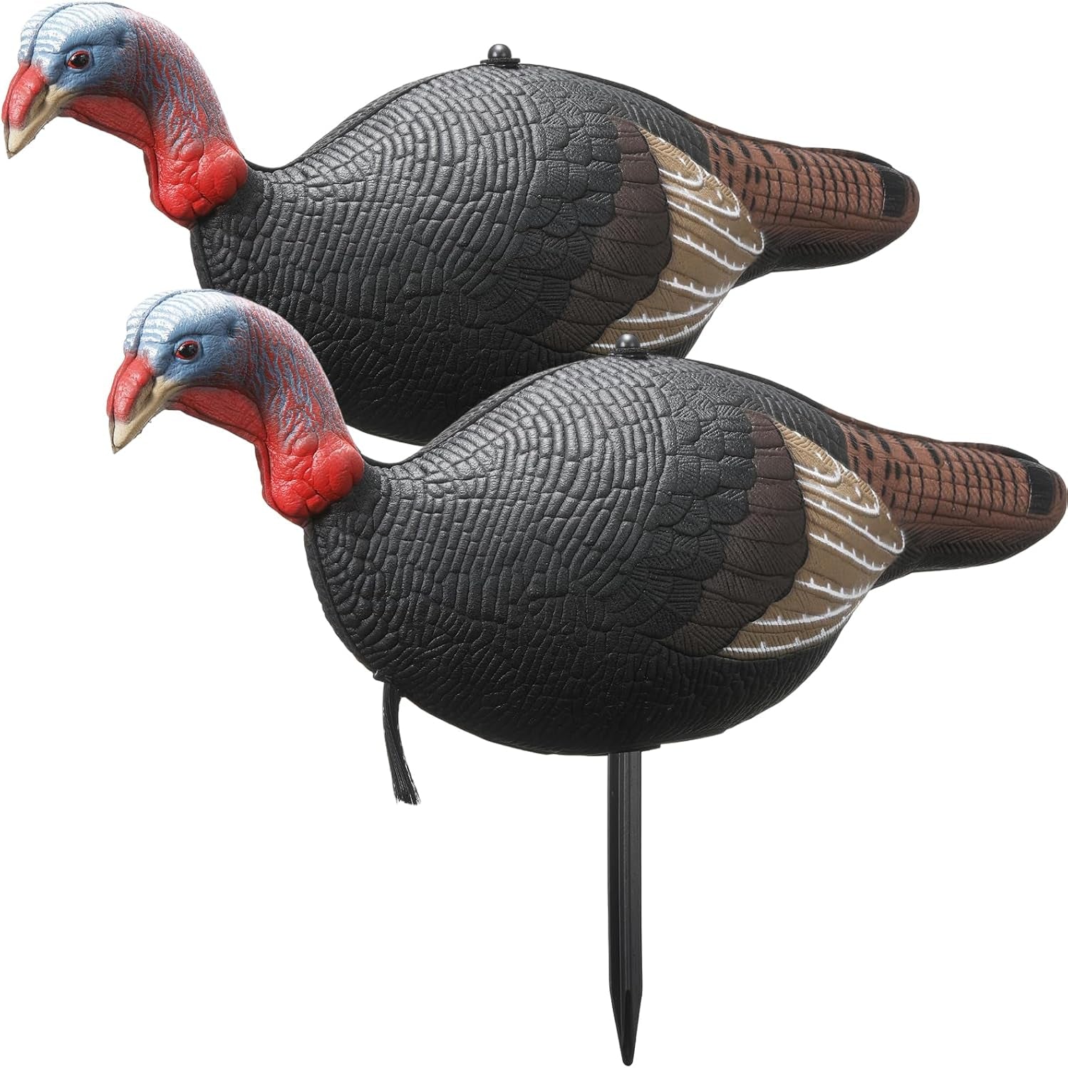 Collapsible Turkey Decoy for Hunting - Durable Realistic Lifelike Lightweight Standing Hunting Decoy with Stake for Field Forest Wood Ground Outdoor