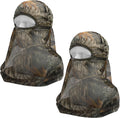 2 Pcs Camo Hunting Face Mask, Hunting Head Net Camouflage Balaclava, Adjustable Hunting Breathable Mesh Mask for Men