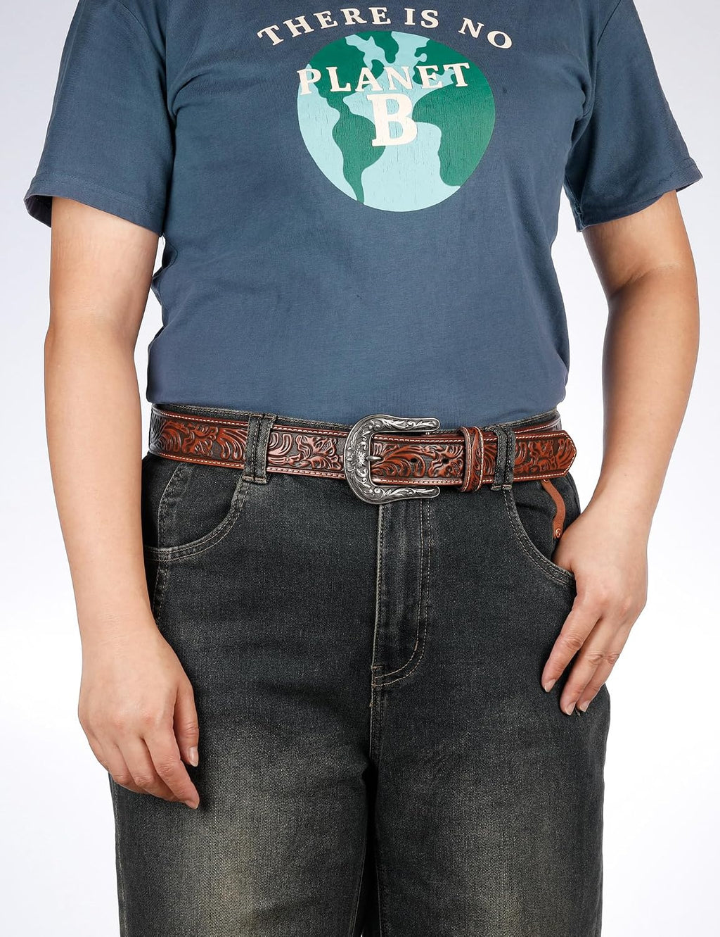 Western Belt Buckle - 1.5" Retro Cowboy Replacement Belt Buckle for Men & Women