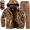 Insulated Hunting Clothes for Men Cold Weather, Warm Camo Hunting Jacket and Pants, Hunting Suit for Deer Duck Hunts