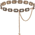 Western Metal Concho Belt for Women Cowgirl Chain Belts for Dresses Jeans Country Concert Outfit