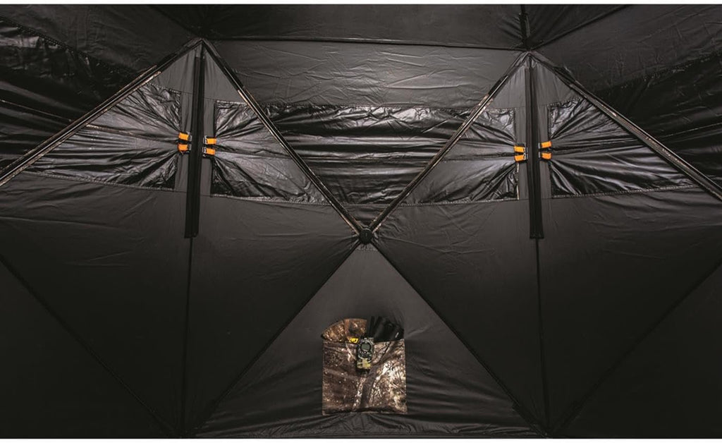 Educator Large Hunting Ground Blind, See-Through, 360 View, 3-4 Person Tent, Turkey, Duck, Deer Hunting Gear Equipment Accessories