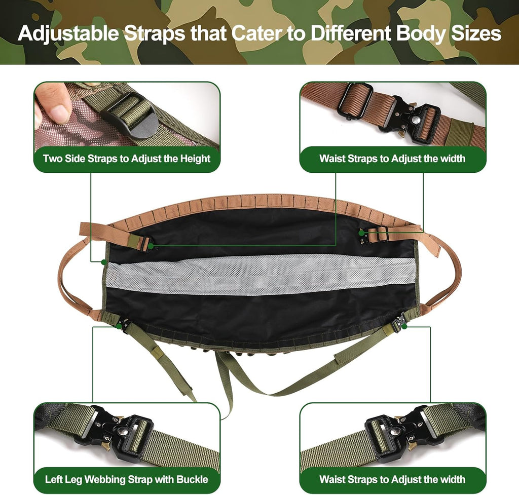 Hunting Saddle,Hammock Saddle Hunting,Comfortable Saddle Hunting System,Hammock Hunting Saddle,Lightweight Padded Seat Includes Adjustable Bridge, Essential Tree Stand Accessories
