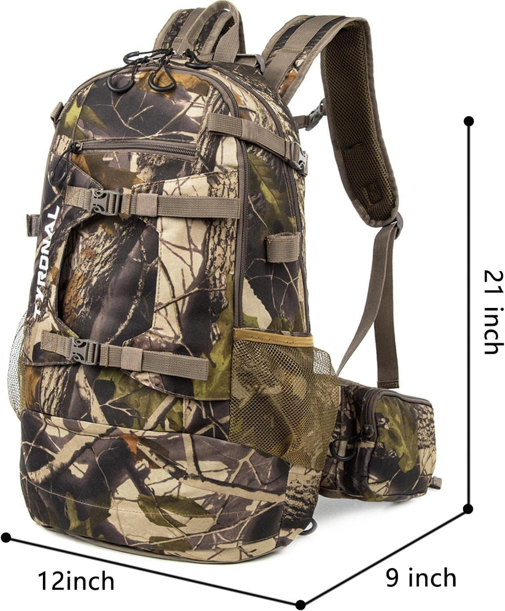 Hunting Backpack Outdoor Gear Hunting Pack with Bow and Rifle Carry System for Hunting. (Camo-Green)