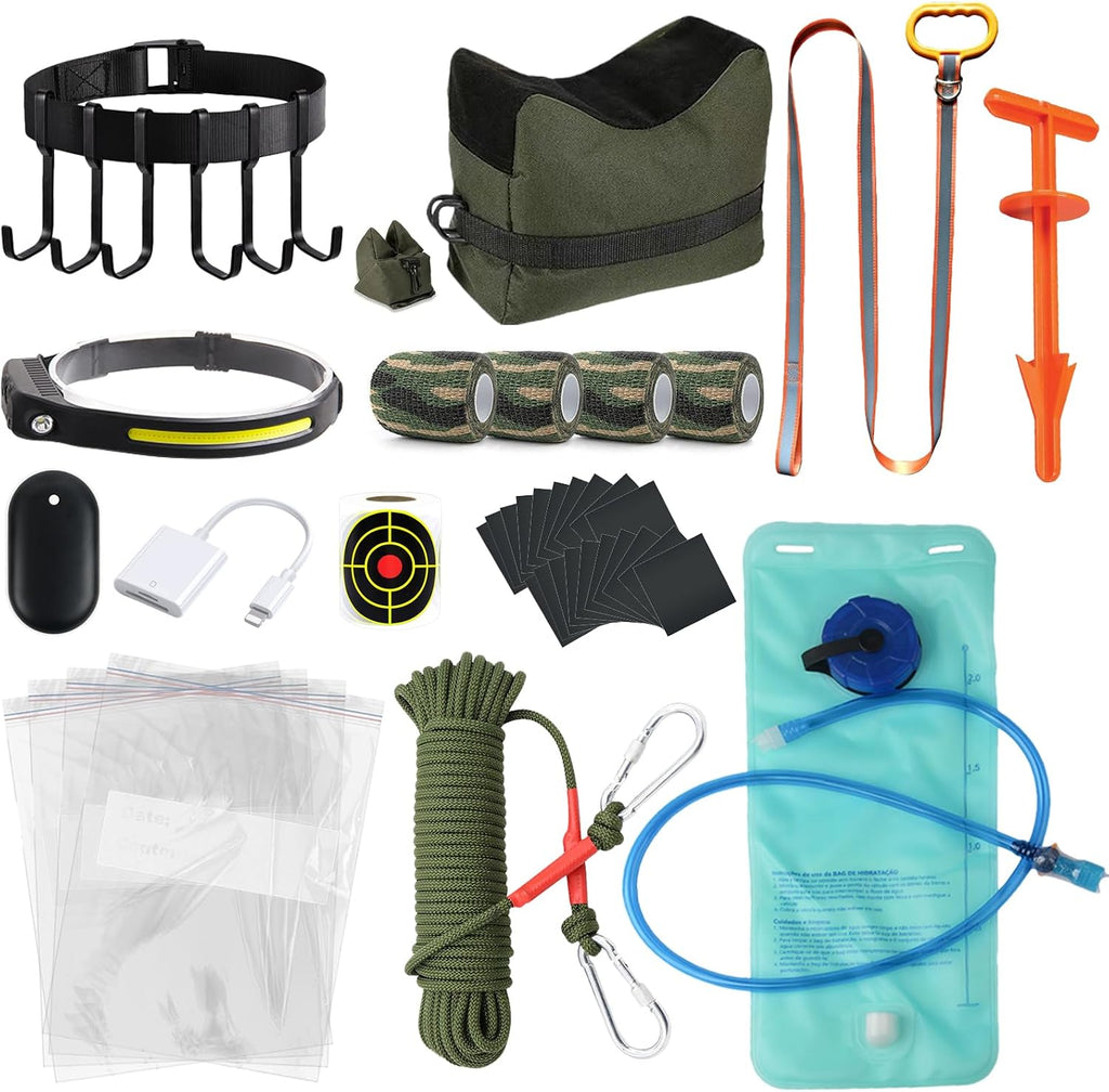 Hunting Accessories Kit 38PCS Deer Duck Turkey Hunting Gear Equipment Essentials Birthday for Men Hunters Huntress
