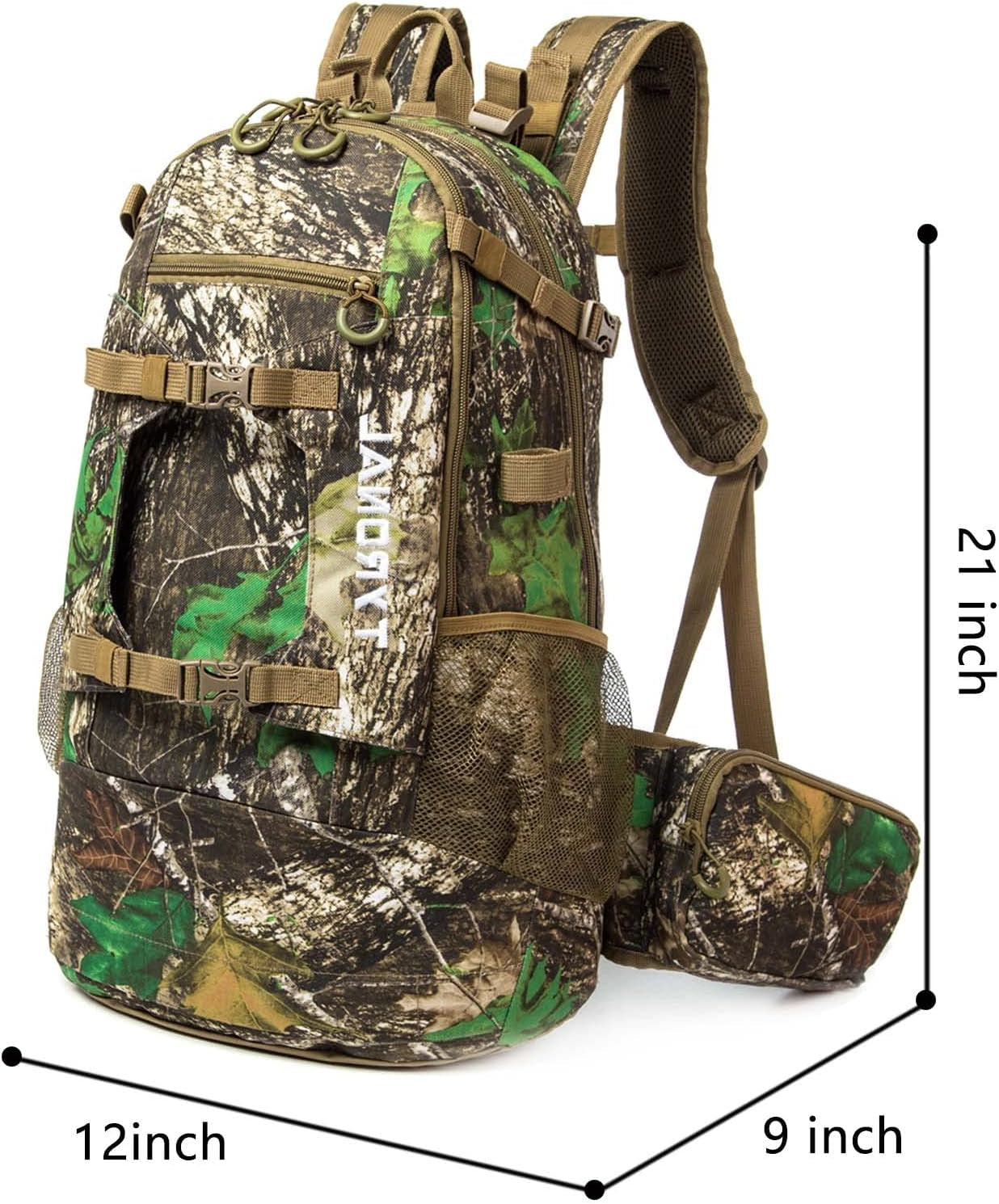 Hunting Backpack Outdoor Gear Hunting Pack with Bow and Rifle Carry System for Hunting. (Camo-Khaki)