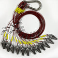 Duck Decoy Weights, Pre-Rigged Hunting Anchors, Stainless Steel Wirerope and Coated, Stainless Swivel and Carabiners, Geese and Duck Hunting, Waterfowl Hunting.