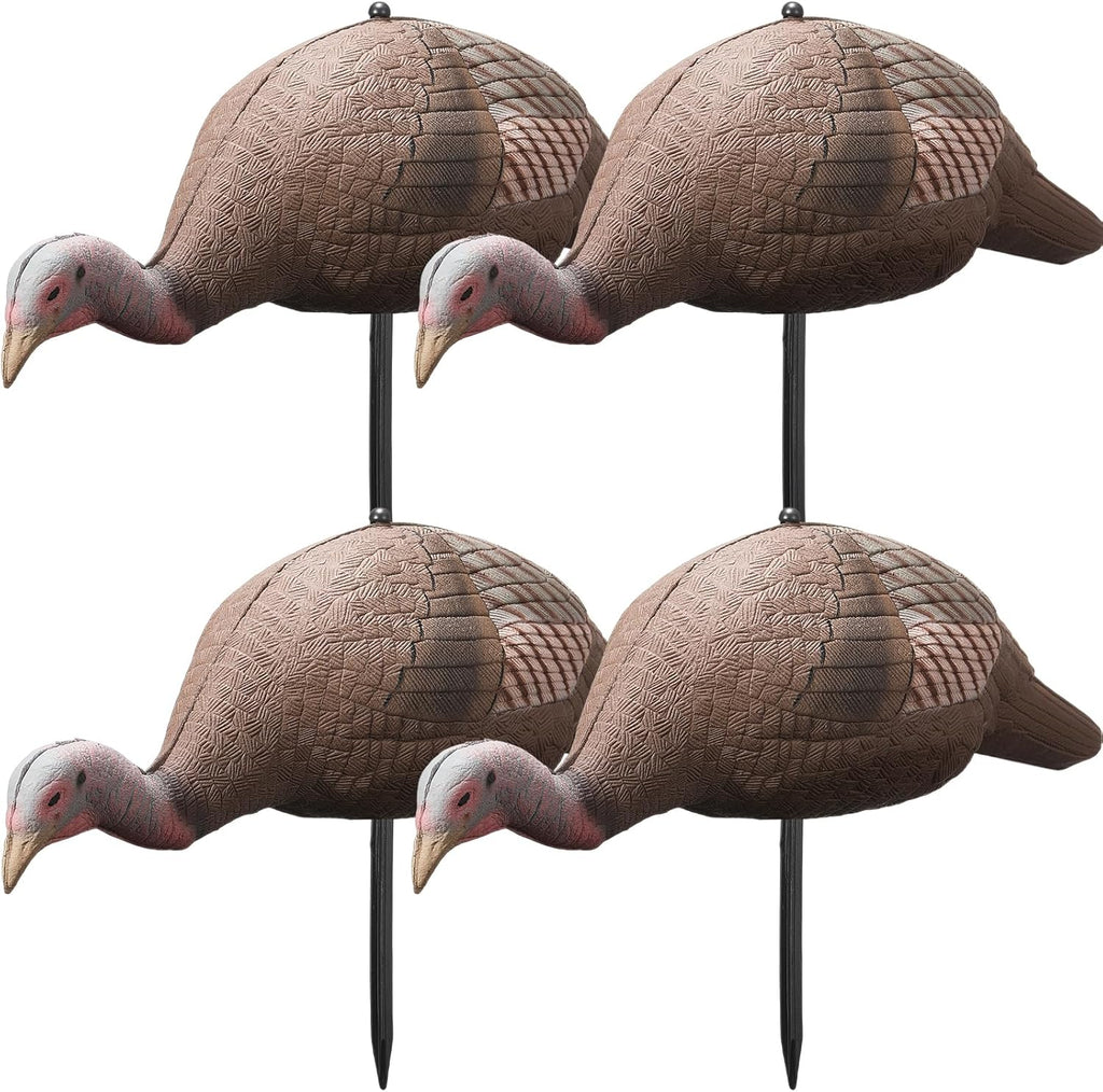 Collapsible Turkey Decoy for Hunting - Durable Realistic Lifelike Lightweight Standing Hunting Decoy with Stake for Field Forest Wood Ground Outdoor