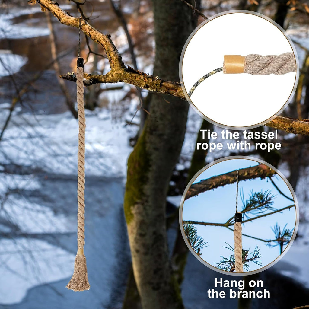 Hemp Scrape Rope 30 Inch Hemp Rope for Deer Hunting Mock Scrape System Rigid Deer Hunting Accessories for Hunter Gifts