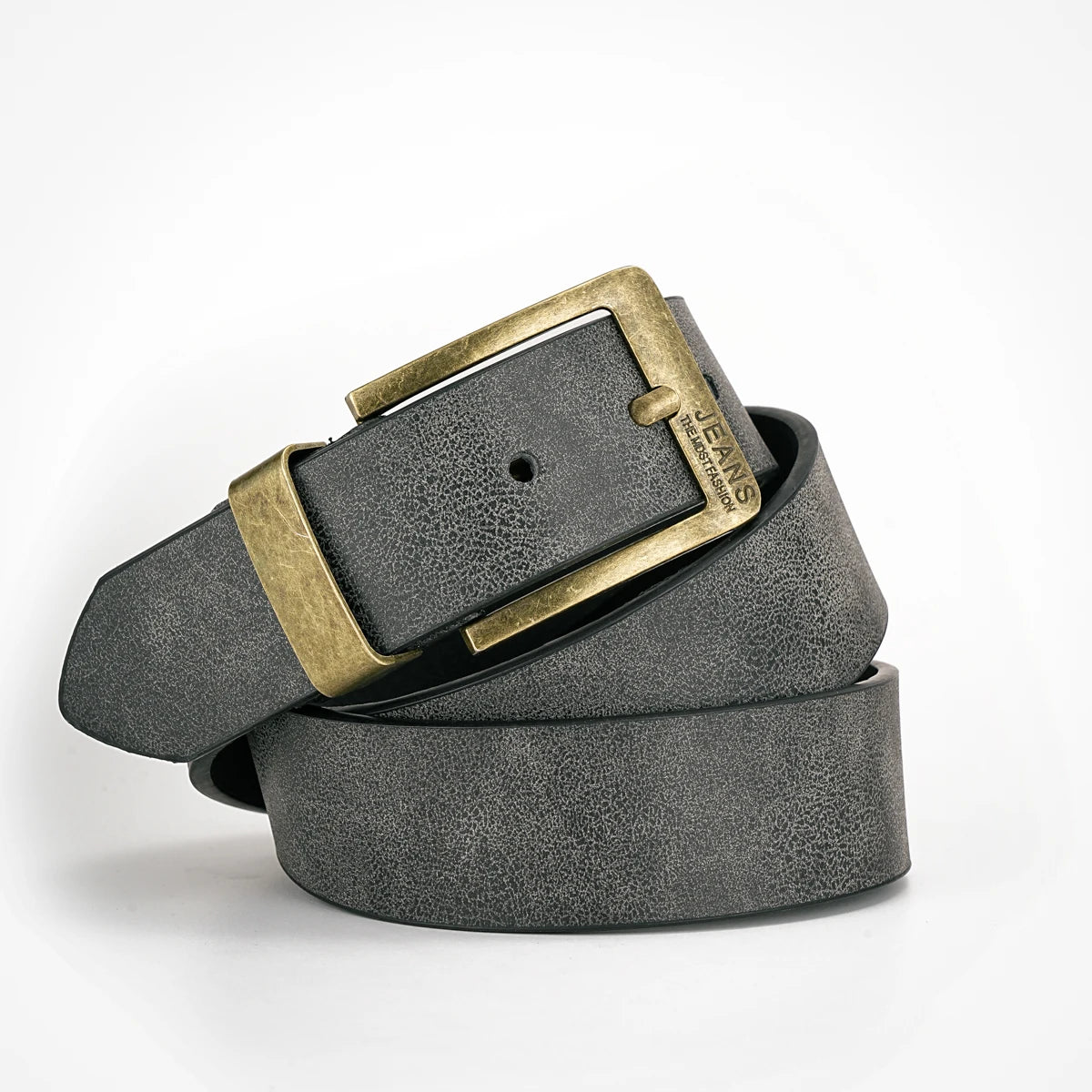 A Men'S and Women'S Casual Retro Belt Western Style! PU Leather Belt with Metal Buckle, Suitable for Daily Work Wear