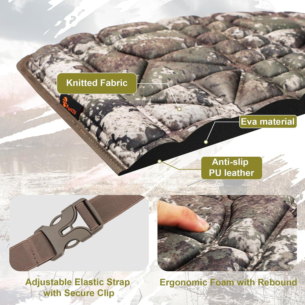 Hunting Seat Cushion - Silent Memory Foam Hunting Cushion for Saddle Platform, Lightweight Seat Pad for Outdoor Hunting Accessories