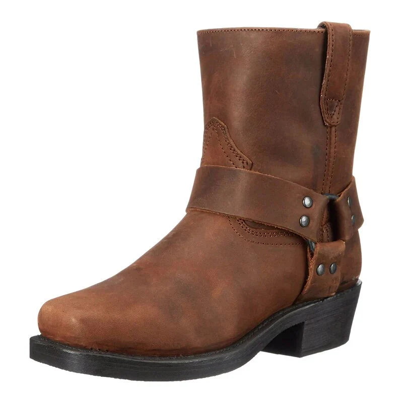 Men’S Western Leather Boots Stylish Durable Comfortable Everyday Adventure Wear