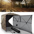 Hunting Blind 270°/360° See Through, Pop up Hunting Tent with Double Opening, 2/3/4 Person Portable Resilient Ground Blinds with Silent Magnetic Door & Sliding Windows
