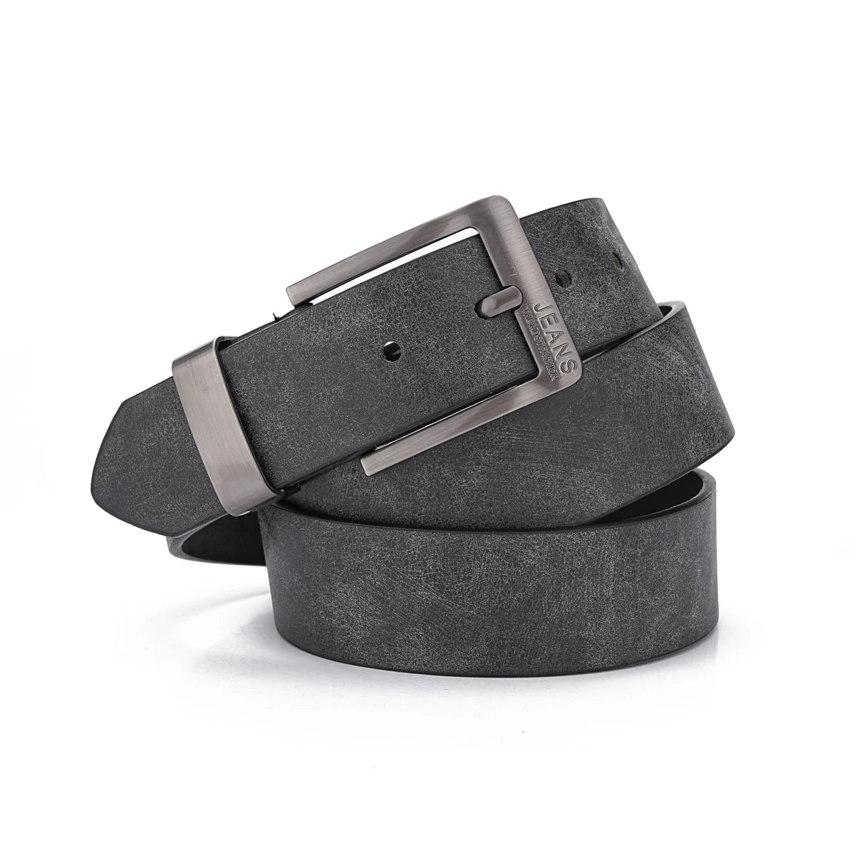 A Men'S and Women'S Casual Retro Belt Western Style! PU Leather Belt with Metal Buckle, Suitable for Daily Work Wear