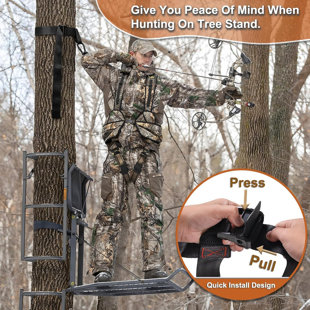 Tree Strap Hunting, Hunting Safety Harness Tree Strap, Tree Stand Safety Strap, Make Hunting Safer and Easier