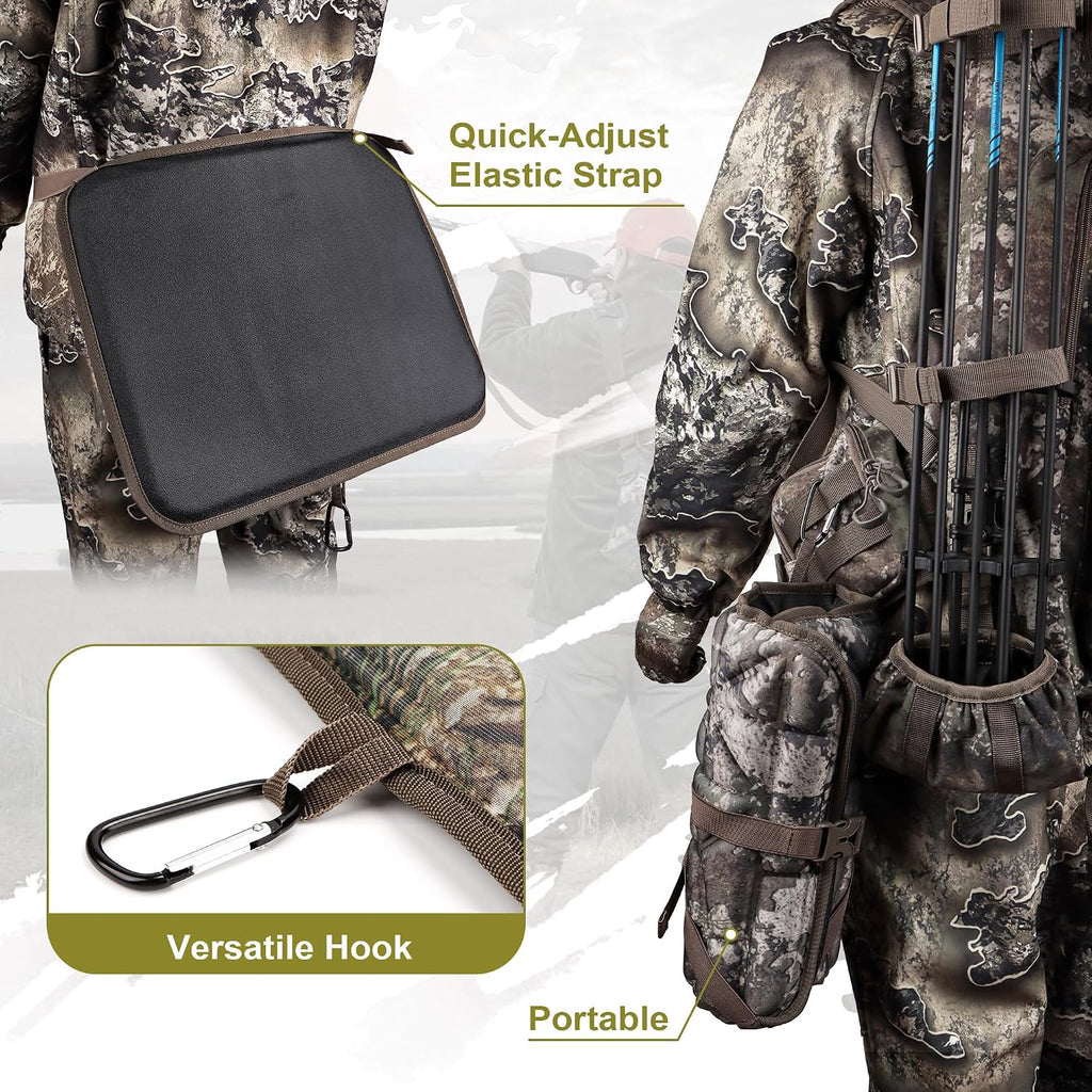 Hunting Seat Cushion - Silent Memory Foam Hunting Cushion for Saddle Platform, Lightweight Seat Pad for Outdoor Hunting Accessories