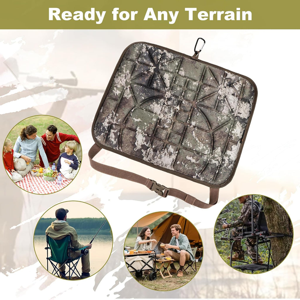 Hunting Seat Cushion - Silent Memory Foam Hunting Cushion for Saddle Platform, Lightweight Seat Pad for Outdoor Hunting Accessories