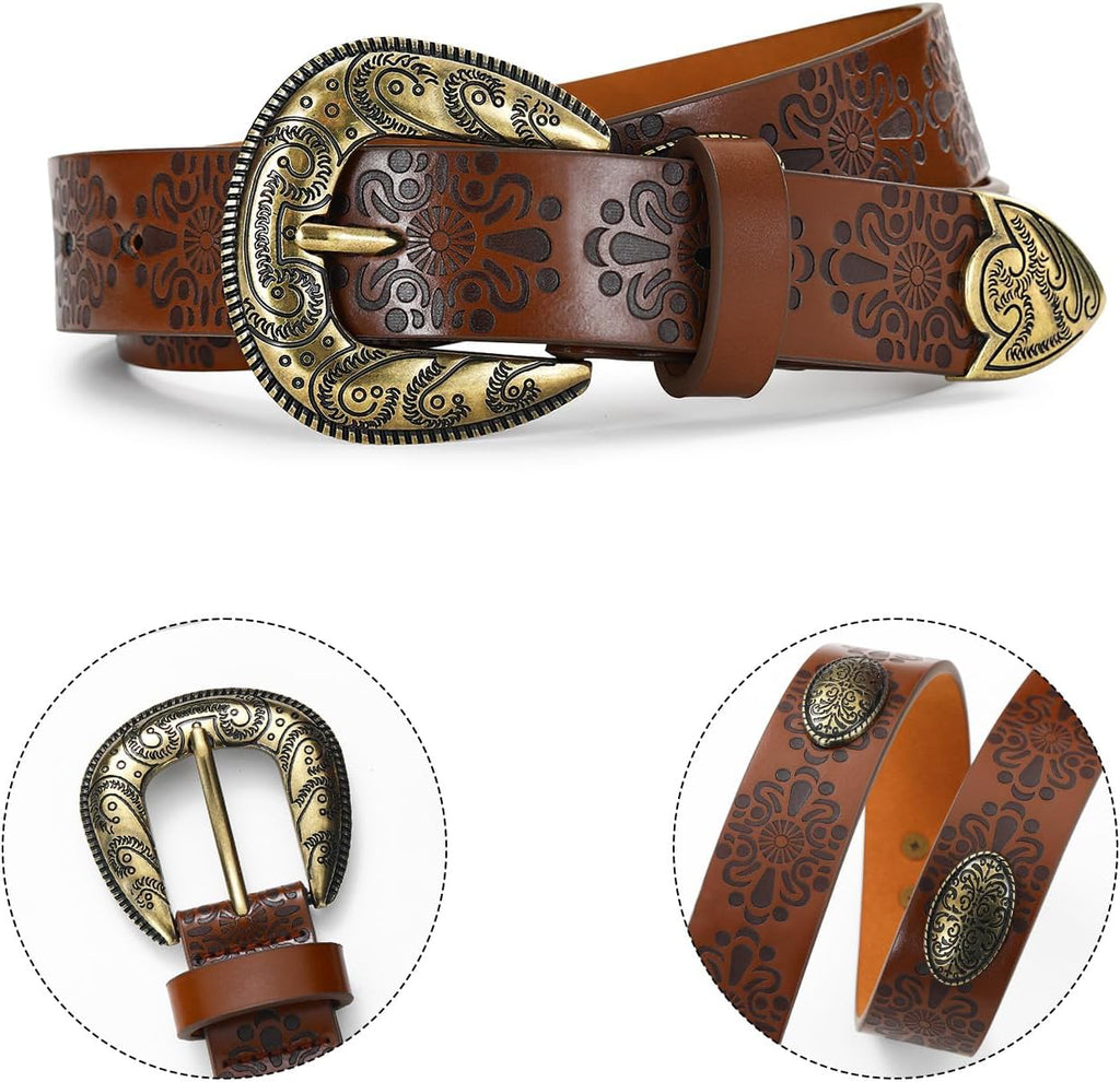 Western Belts for Women, Womens Cowgirl Country Belt for Jeans