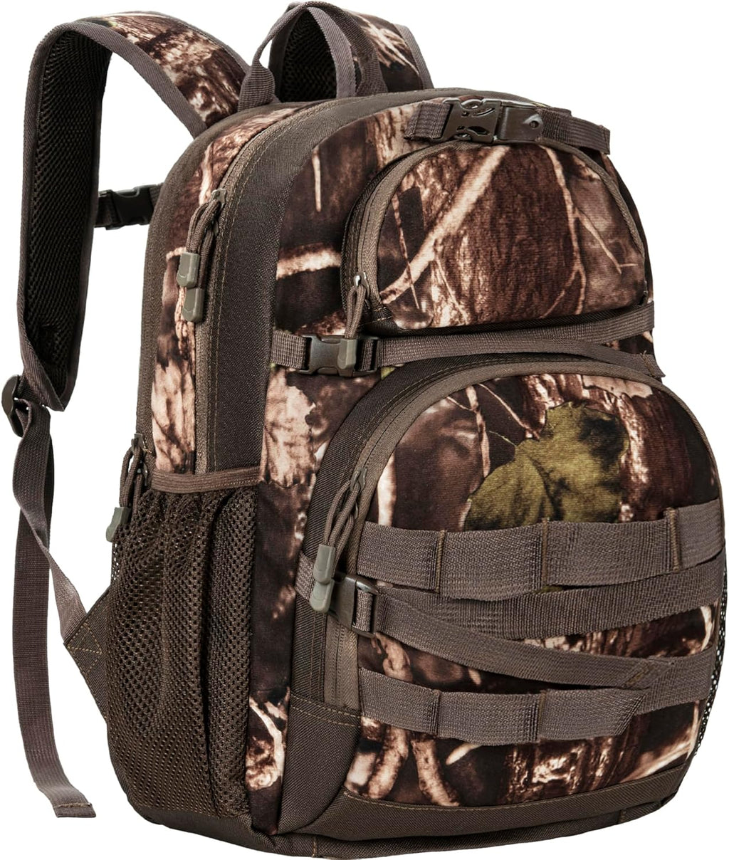 Hunting Backpack, Camo Outdoor Hunting Pack for Bow or Rifle with Holder for Hunting, Camping, Hiking