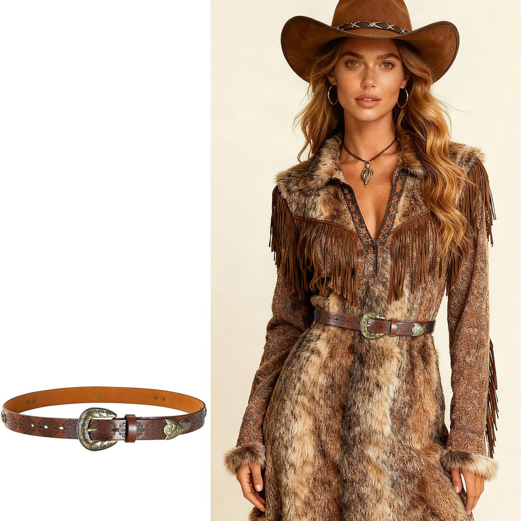Western Belts for Women, Womens Cowgirl Country Belt for Jeans
