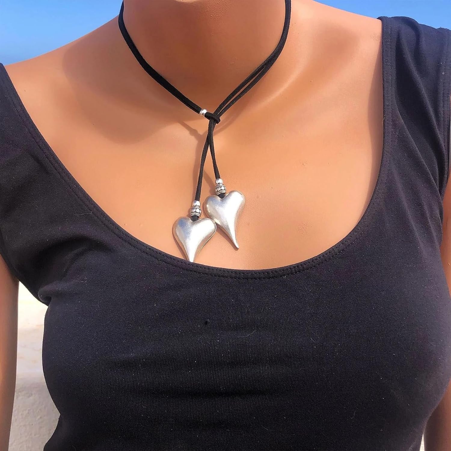 Choker Necklace for Women Boho Necklaces Country Concert Outfits for Women Layered Western Choker Necklace Boho Cowgirl Jewelry Accessories Dress