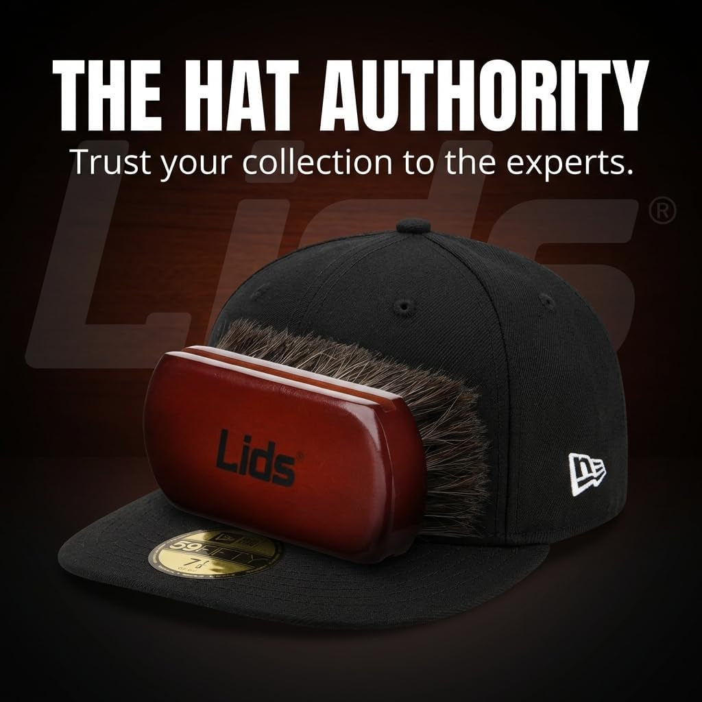 Premium Horsehair Hat Brush - Soft Bristle Wood Handle Felt Hat Cleaner - Professional Hat Brush Cleaning Removes Dust Stains Pet Hair from Cowboy, Felt, Wool Fedoras, Baseball Caps & Snapbacks