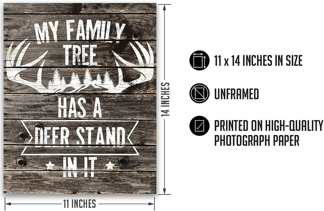 Hunting Decor - Hunting Wall Art Decor - Gifts for Hunters - Outdoorsman Wall Decor - Rustic Hunting Cabin Decor - Farmhouse Hunting Wall Decor - 11X14 Unframed Print